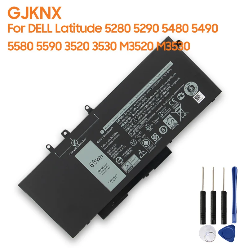 Replacement Battery GJKNX For DELL Latitude 15 5591 5280 5290 5480 5490 5580 5590 3520 3530 M3520 M3530 P27S Latitude 14 5491