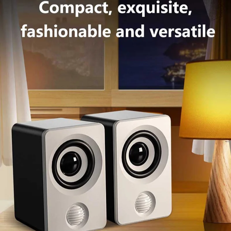 Lenovo Wired Mini Computer Speakers Heavy Bass Stereo Sound Portable Small Audio Speakers For Office Laptop Notebook Desktop PC view 4