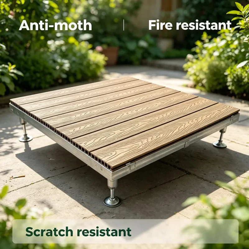 Custom Item, Contact Us High Strength WPC Outdoor Decking Wood Deck Kits Composite Flooring for Commercial Landscape Garden