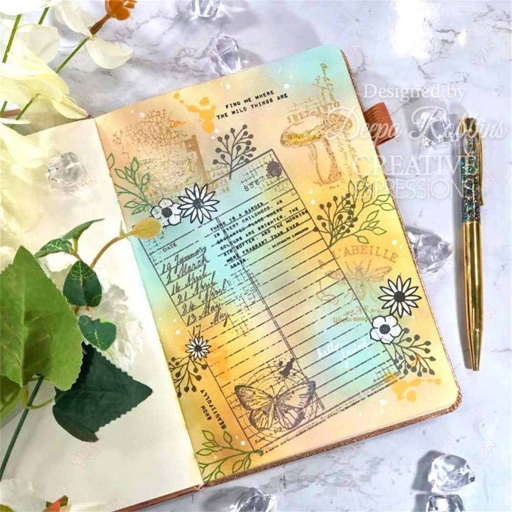 Botanical Meadow Bee Keeper Frame Metal Cutting Die Stamp DIY Scrapbook Diary Greeting Card Decoration