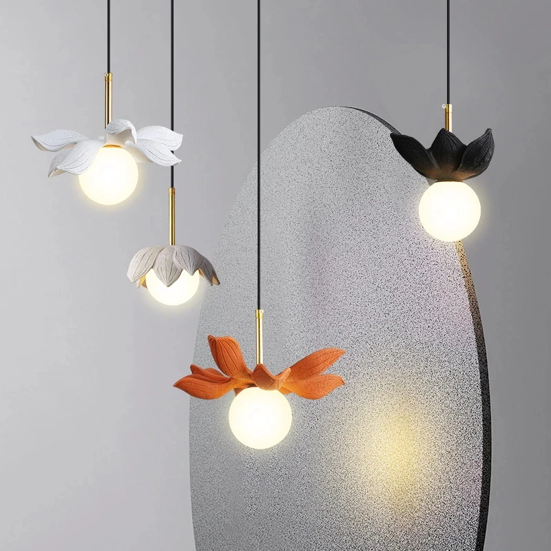 

2025 Bedside Chandelier Modern Simple Warm Girls Children's Room Pendant Light Cream Flower Master Bedroom Chandelier