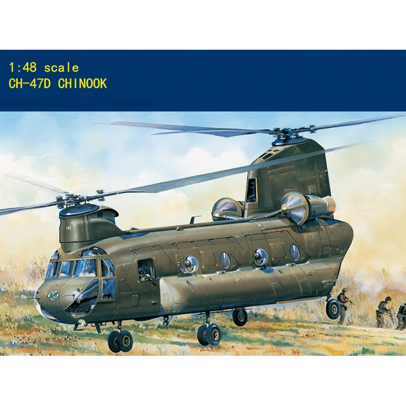 

HOBBY BOSS 81773 1/48 CH-47D CHINOOK Plastic Static Aircraft Navy Plane Model Buliding Kit Toys for Boys TH20385