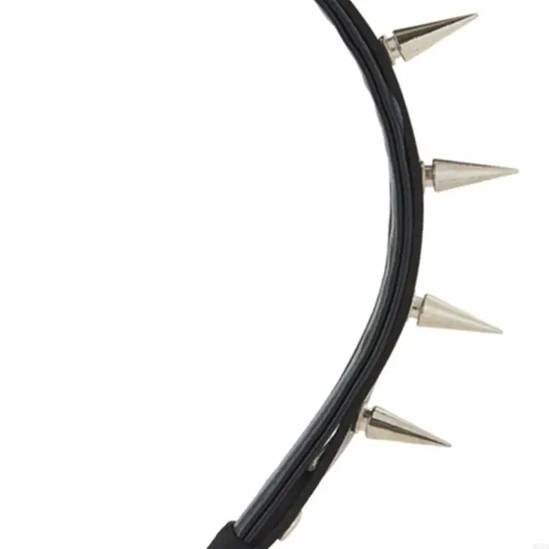 

MXMA Rock Headband For Men Spiked Headband Gothic Tiaras Rivet Headband Punk Headband