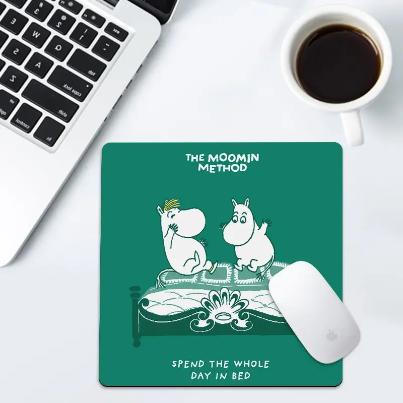 

New Kawaii Anime Moomins Series 22x22cm Mouse Pad Cute Cartoon Character Creativity HD Printing Table Mat Household Goods