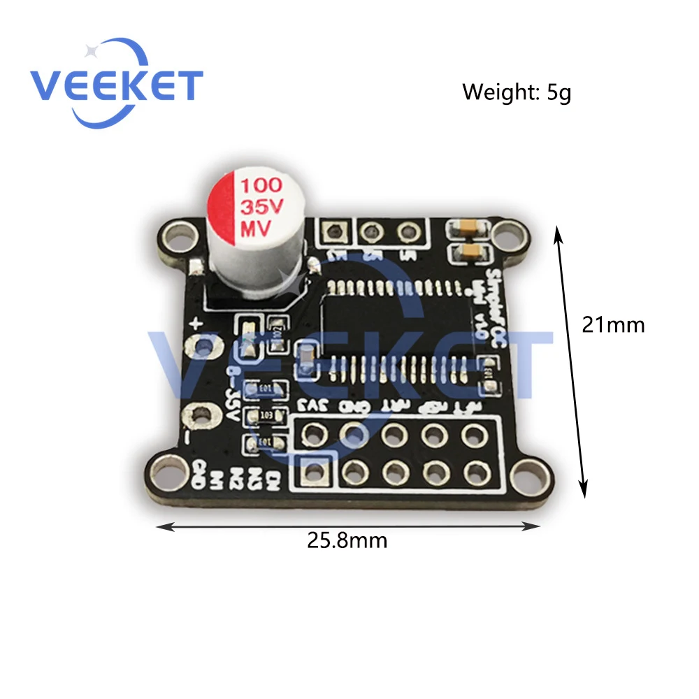 DC8-30V Mini Borstelloze Motor Driver Board Foc Controlled Drives Drv8313 Chip Ondersteuning Voor Spwm En Spvmw Controle Algoritmen