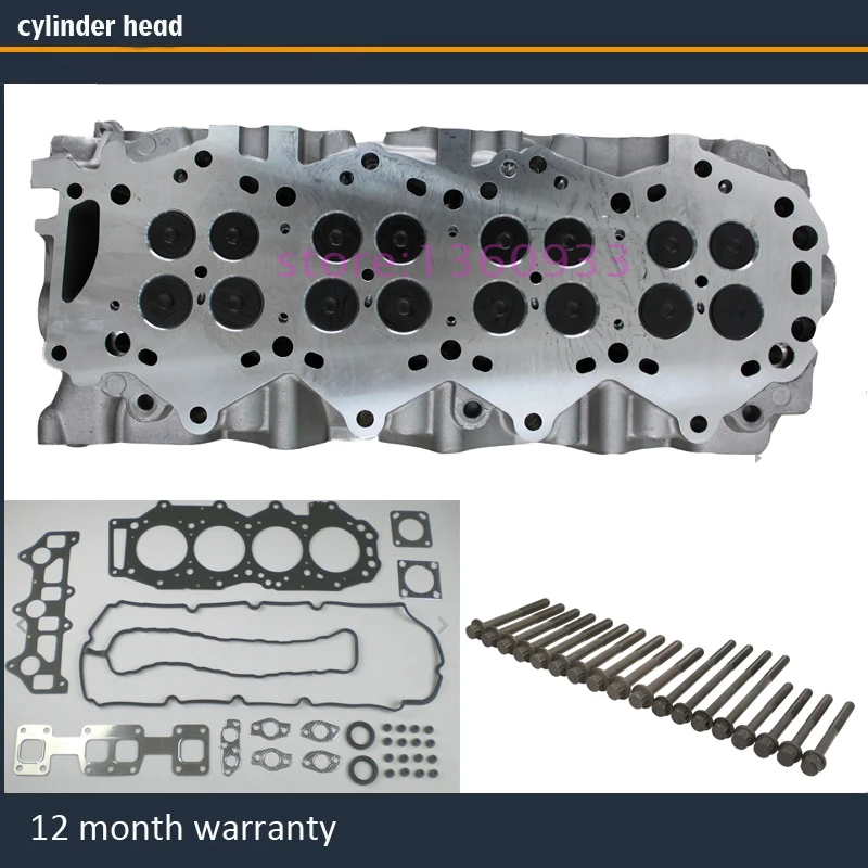 مجموعة رأس الأسطوانة الكاملة WE WL لسيارة Ford Ranger Everest Mazda التقاط BT50 2.5 TDI DOHC 16V 2006- مع مسمار حشية كامل