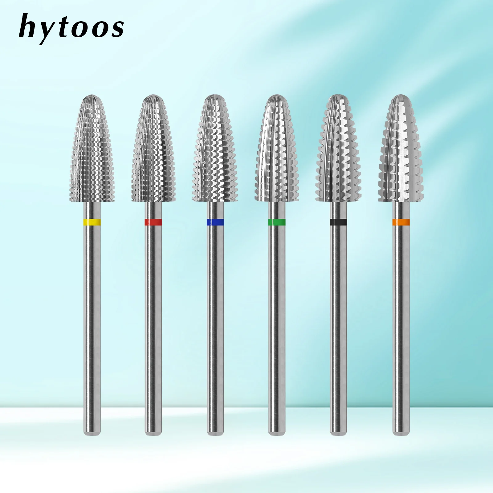 HYTOOS Typhoon Tungsten Carbide Nail Drill Bits Right-way Pro Gel Acrylic Removal Tool Nail E-file Bits for Nail Salon Manicure