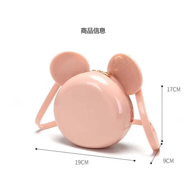 Tas Bahu Disney Mickey Mouse untuk Wanita Tas Jelly Tas Selempang Mickey Mouse Kawaii Kapasitas Besar Dompet Mewah