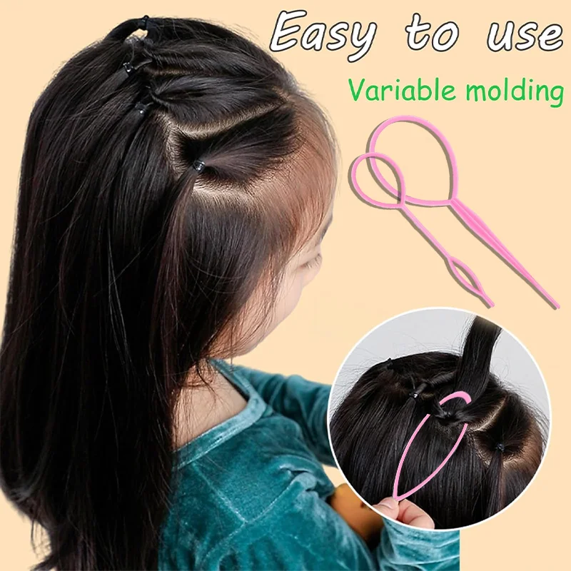 1000Pcs Elastic Hair Bands with 3pcs Hair Loop Styling Tool Set Hair Accessories for Toddler Baby Girl Women