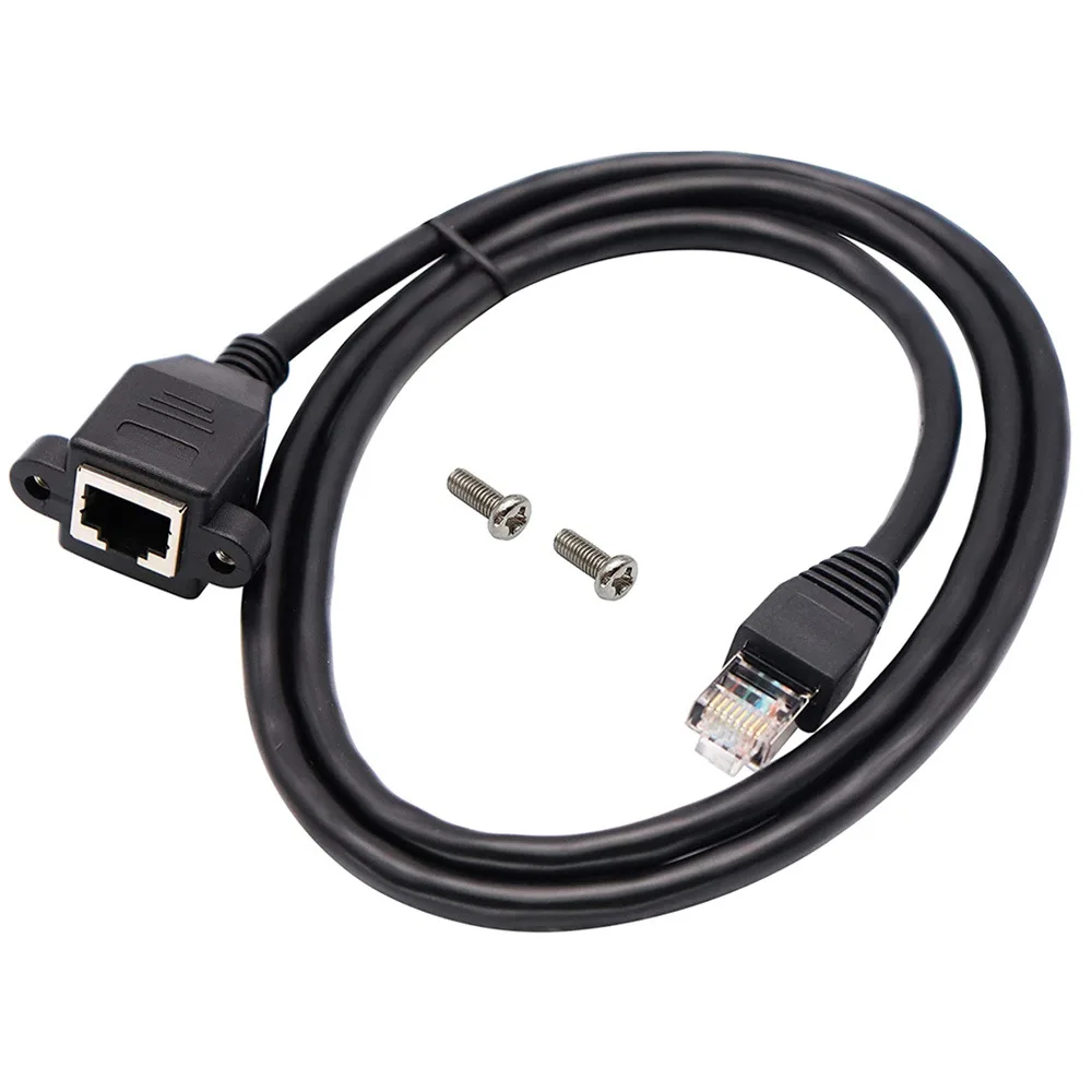 Network Extension Cable RJ45 8P8C Rj 45 Male To Female Screw Panel Mount Ethernet LAN Short Cable Cord 0.15m 1m 2m 3m 5m 10m