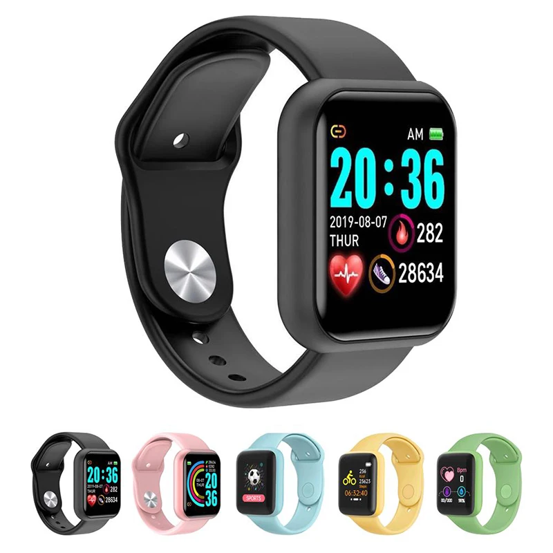 Multifunctional Smart Watch Men Women Bluetooth Connected Phone Music Fitness Sports Bracelet Sleep Monitor Y68 Smartwatch D20