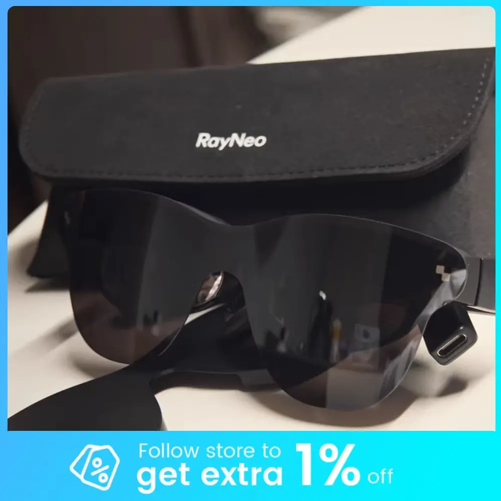 New RayNeo Air 4 Pro Smart AR Glasses,Supports HDR10, 3840Hz, 4 Speakers, 1200 Nits,Micro-OLED Dual-layer Screen, Clearer