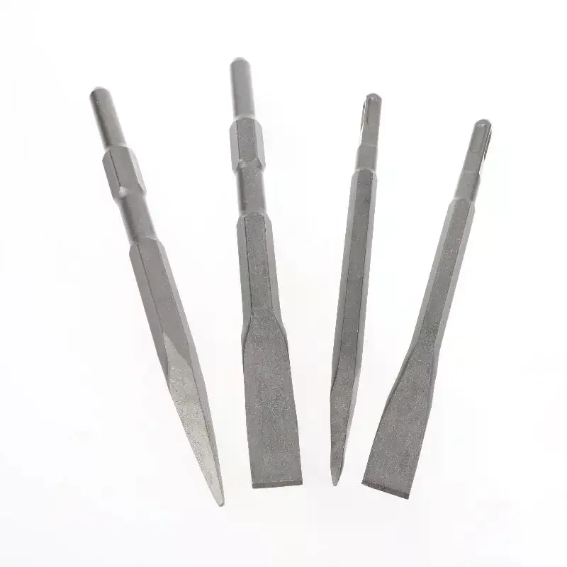 PCS Electric Hammer Impact Drill Pointe/Flat Chisel Electric Hammer Chisel Extended Slotting Pick 1