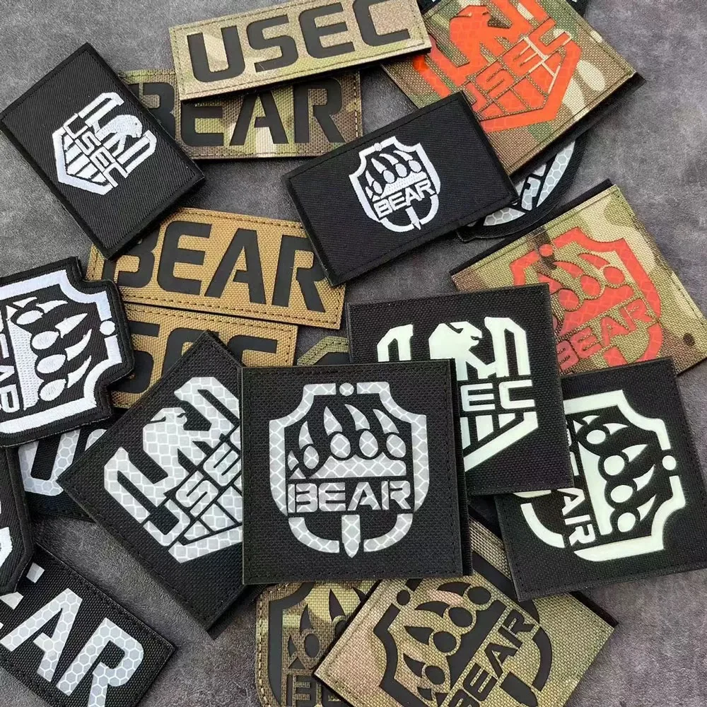 

Escape From Tarkov IR Tactical Patch PVC Hook&Loop Emblem on Clothing Military USEC BEAR Morale Badges Backpack Stickers