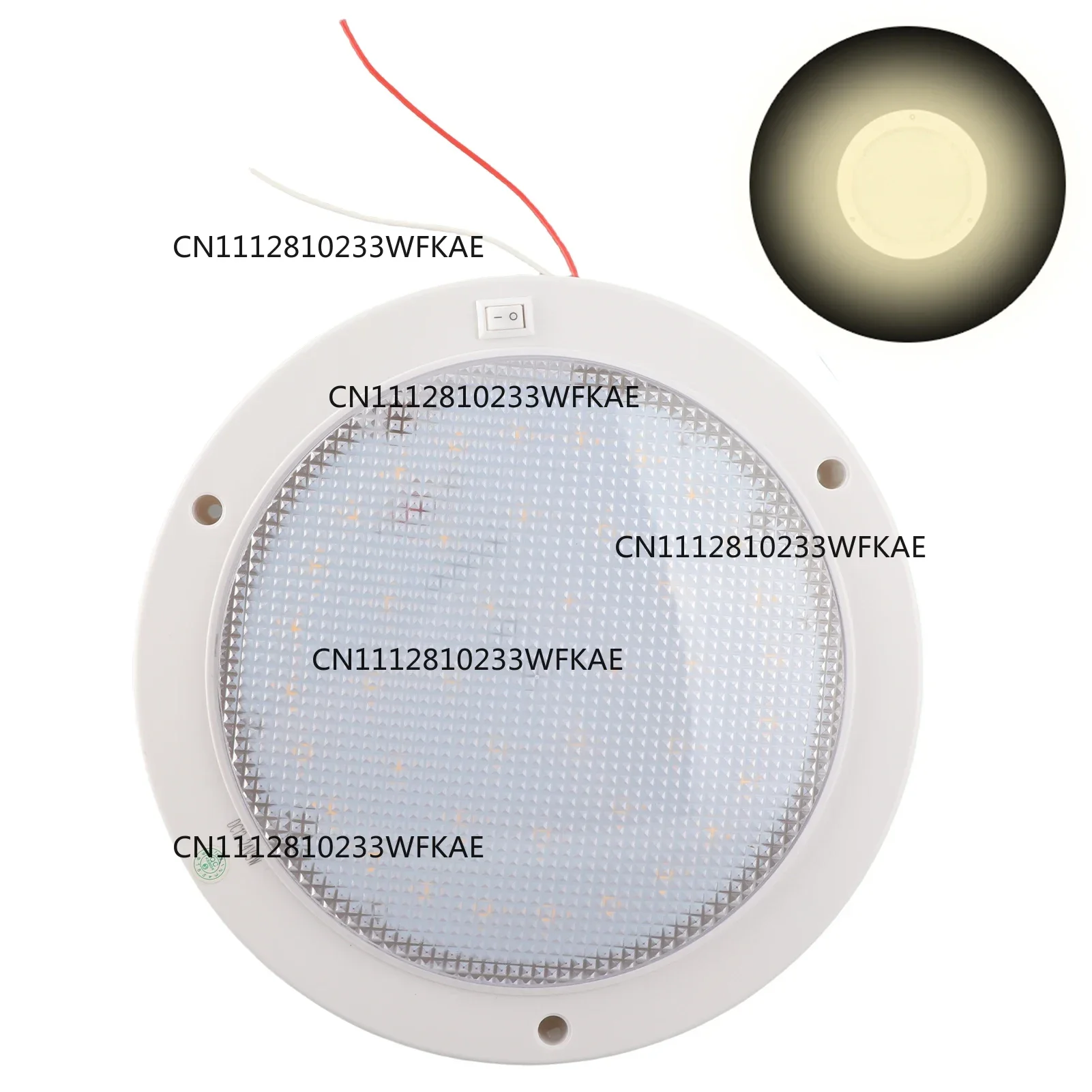 220mm Diameter 42LEDs 12V 9W 840LM High Brightness RV Round Ceiling Light for Car Boat Home