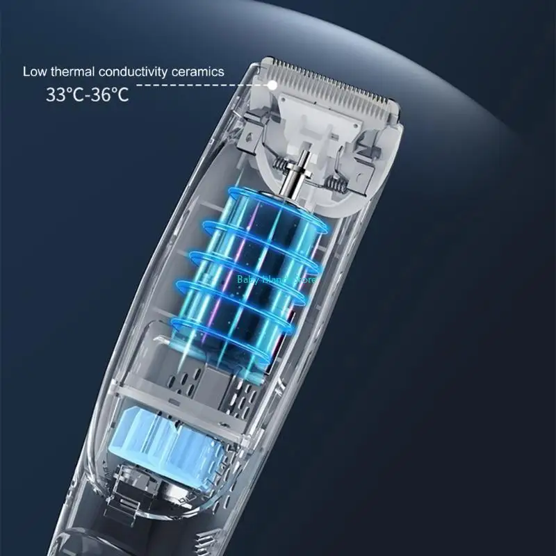 ماكينة حلاقة كهربائية منزلية K92D مزودة بشحن USB وتنظيف سريع ماكينة تشذيب شعر الأطفال مقاومة للماء بسعة كبيرة للأطفال والرضع #2