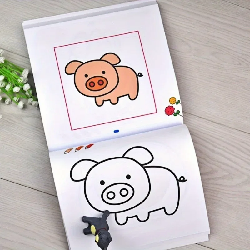 160-Page Coloring Book Fun Interactive 160-Page Coloring Book Educational Toy Game Book Drawing Workbook