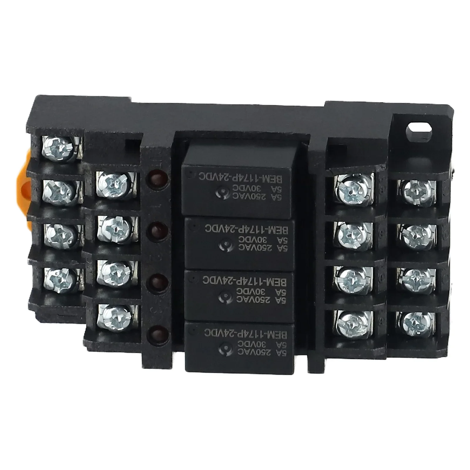 New Relay Terminal Plastic Pluggable Screw Wiring Terminal Relay With Base 4-way NO Buckle Built-in Smart Chip