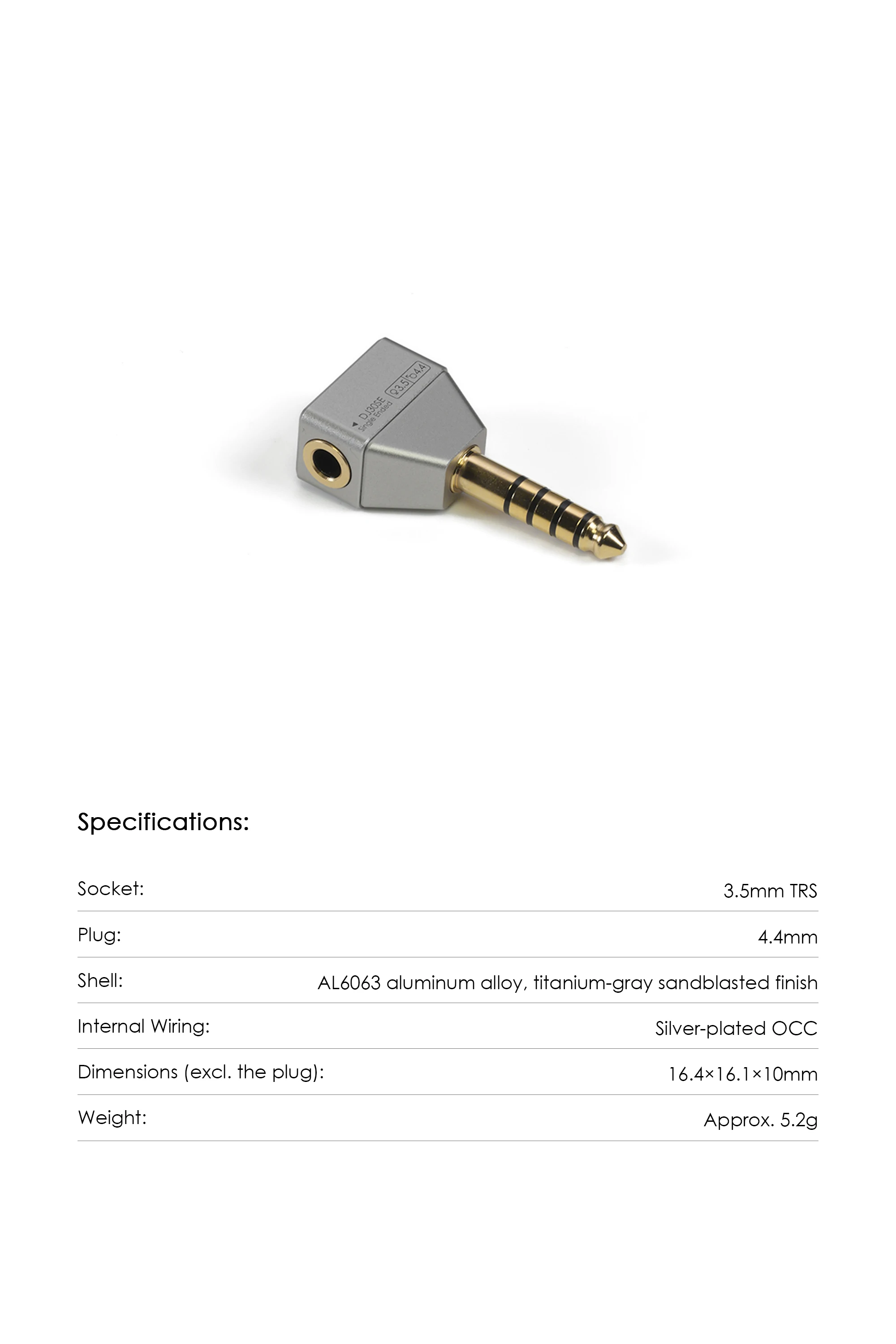 DD ddHiFi DJ30SE 4,4-mm-Stecker auf 3,5-mm-Buchse, symmetrischer auf Single-Ended-Adapter für HiFi-Audio-Player – Detail 6