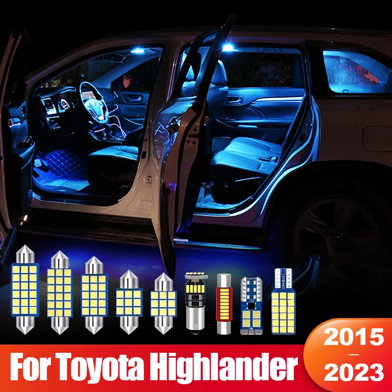 For Toyota Highlander XU50 XU70 Kluger 2015-2018 2019 2020 2021 2022 2023 Car LED Interior Lamps Vanity Mirror Light Accessories