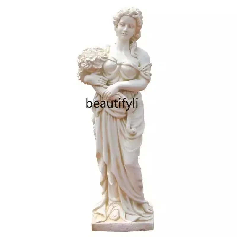 TTT  Hotel Statue Garden Villa Home Decoration Crafts Display Figure T Outdoor Garden Sculpture Pendulum