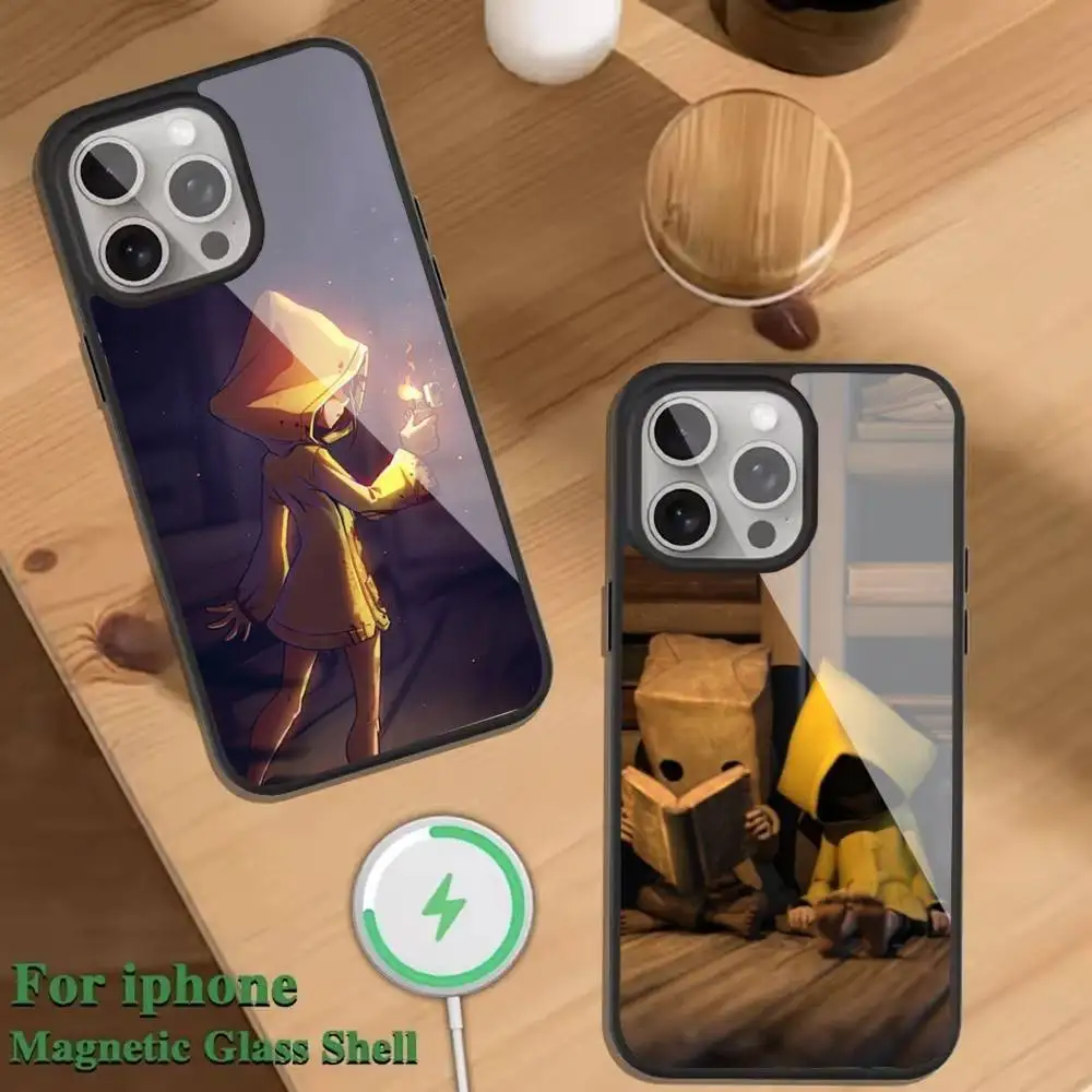 

L-Little N-Nightmares-s Game Phone Case For Magnetic Wireless Charge Cover For iphone 16 15 14 13 12 11 Pro Max Plus Coque