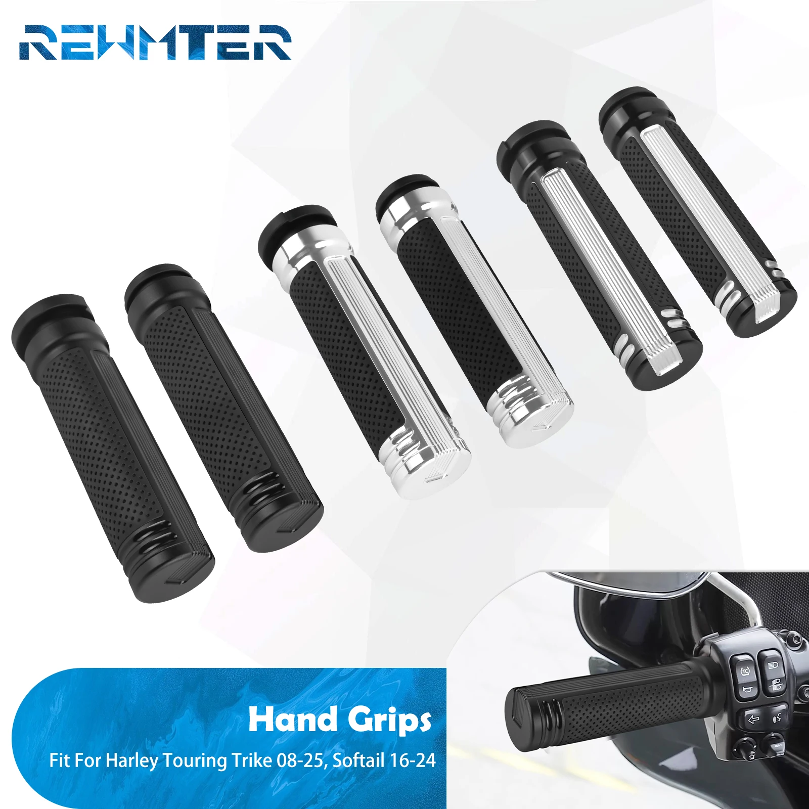 

Motorcycle Hand Grip 1'' Electronic Handle Bar For Harley Touring Road King Street Electra Glide 08-25 Softail 16-24 Trike 08-25