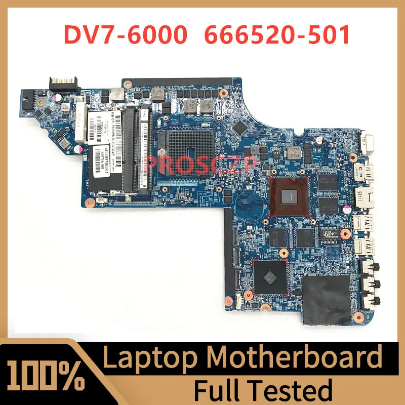 

666520-501 666520-601 666520-001 Mainboard For HP Pavilion DV7-6000 Laptop Motherboard 216-0810005 A70M HD6750 100% Tested OK