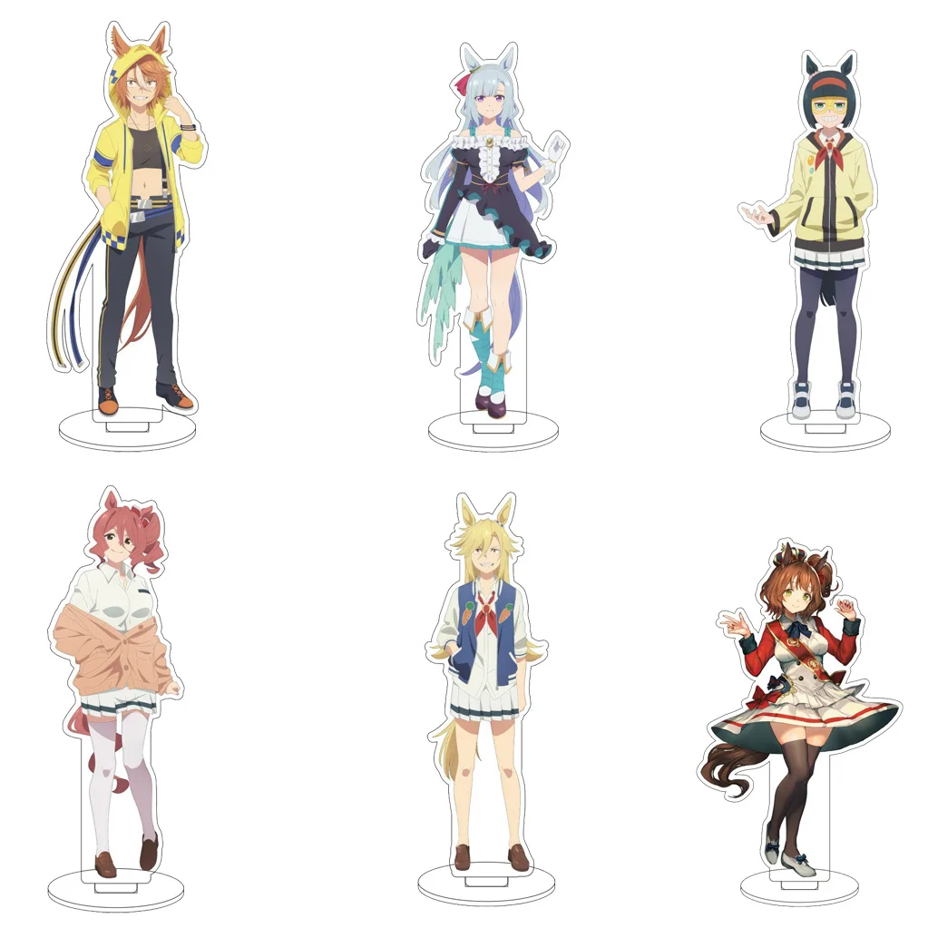 16CM Anime Uma Musume: Pretty Derby Gold Ship Oguri Cap ‌ Verno Light Fujimasa March Cos Acryl-Figurenständer Ornamente Geschenke