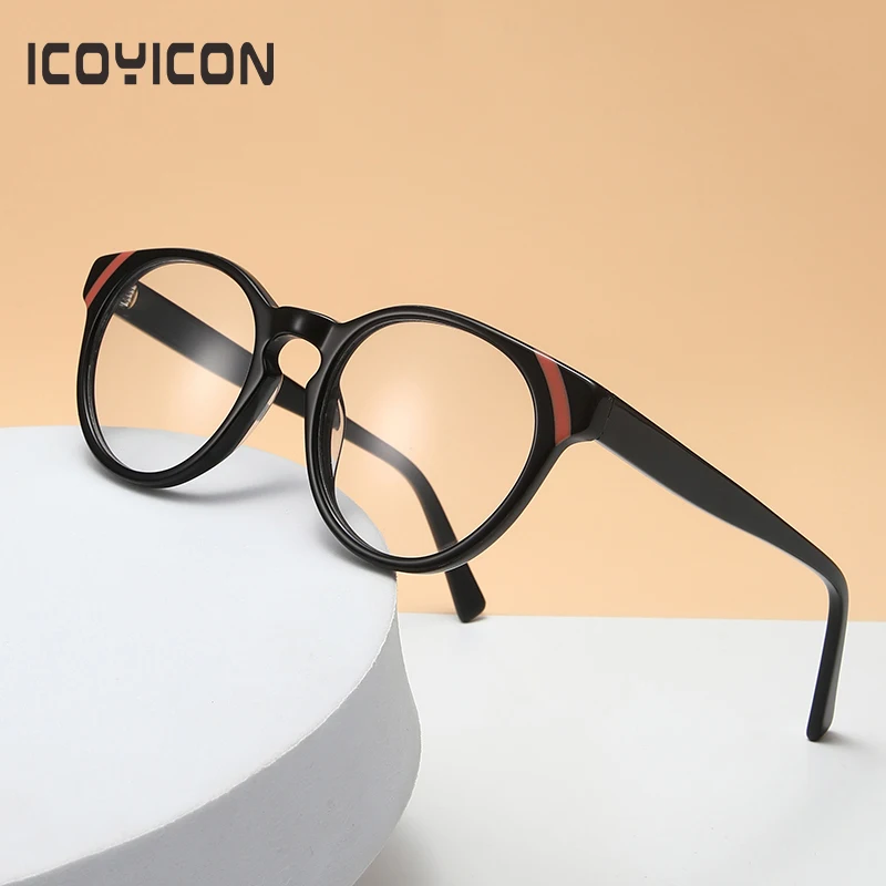 

Acetate Glasses Frame Men Vintage Retro Round Prescription Eyeglasses Women Optical Spectacle Personality Trend Eyewear BOA1249