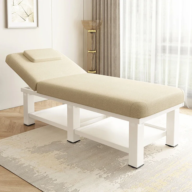 Cama de Masaje para tatuaje de pestañas, salón de belleza de Metal para mesa de Masaje, ajustable, cómoda, Camilla para dormir, muebles de salón de belleza