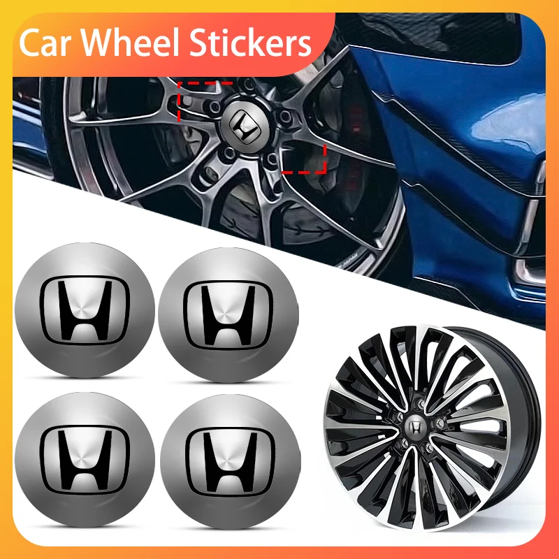 

4 шт., 56 мм, центральная крышка ступицы колеса автомобиля, крышка обода, эмблема, наклейка для Honda Civic Accord CRV HRV Jazz City Odyssey Vezel, аксессуары