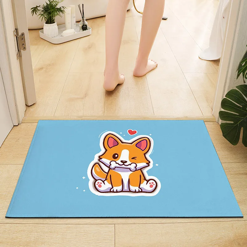 

Fun kitten rugs Comfortable non-slide-in doors indoor floor mats kitchen floor mats living room bedroom floor mats