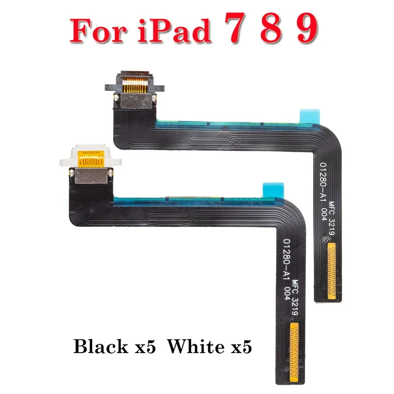 10 Pcs/Lot Charger Dock Jack Socket Connector Data Flex Cable Repair Part For IPad 7 8 9 10.2 2019 2020 2021 USB Charging Port