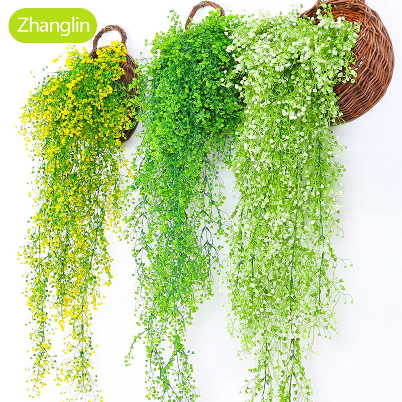 

Artificial plant Admiralty willow living room wall decoration indoor greenery wall hanging fake flower cane hanging basket vine