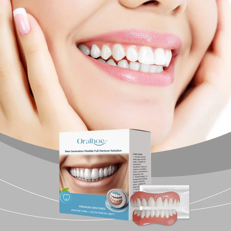 Denture Set For Daily Use - Comfort-Fit Smile Enhancer With Soft Materials, Boost Confidence For Natural-Looking Teeth