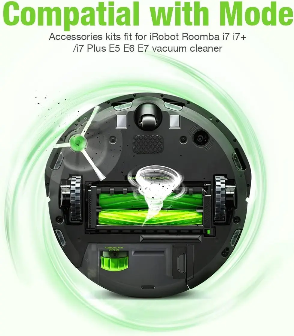 Per IRobot Roomba I7 I8 E5 E6 I3 J7 I6 accessori per aspirapolvere Robot spazzola laterale principale pezzi di ricambio