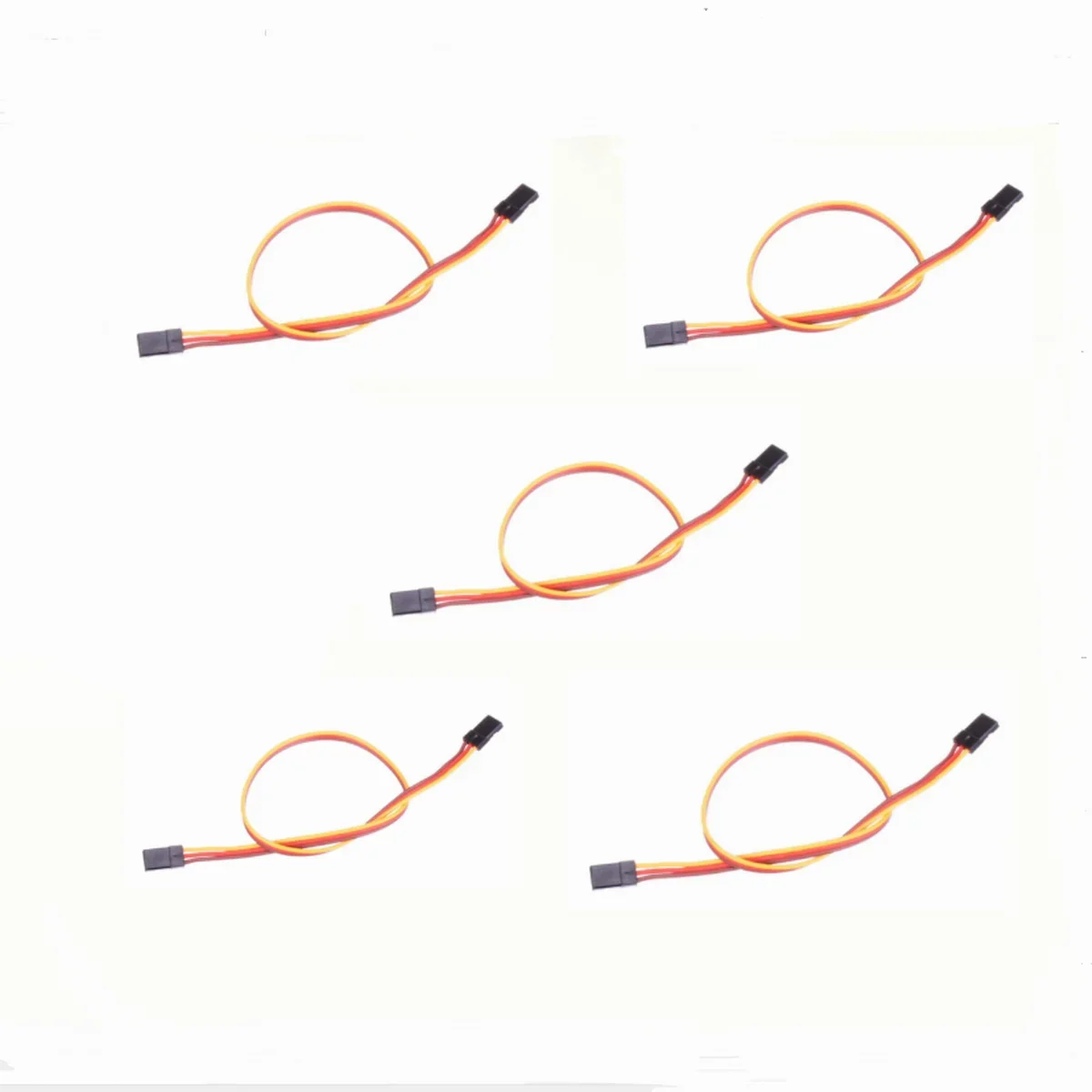 5pcs 100mm 150MM 200MM 300MM 15cm Servo Extension Cord Male To Male For JR Plug Servo Extension Lead Wire Cable