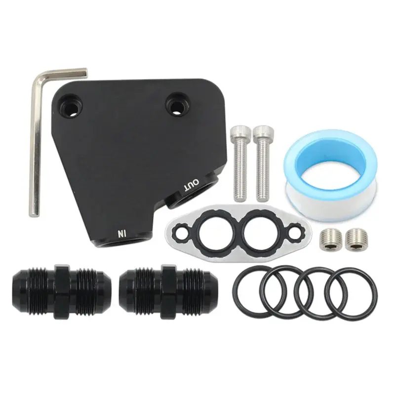 Engine Oil Cooler Adapter Kit For Corvettegm LS LS1 LS2 LS3 Oil Cooler Adapter Block Kit-M54K