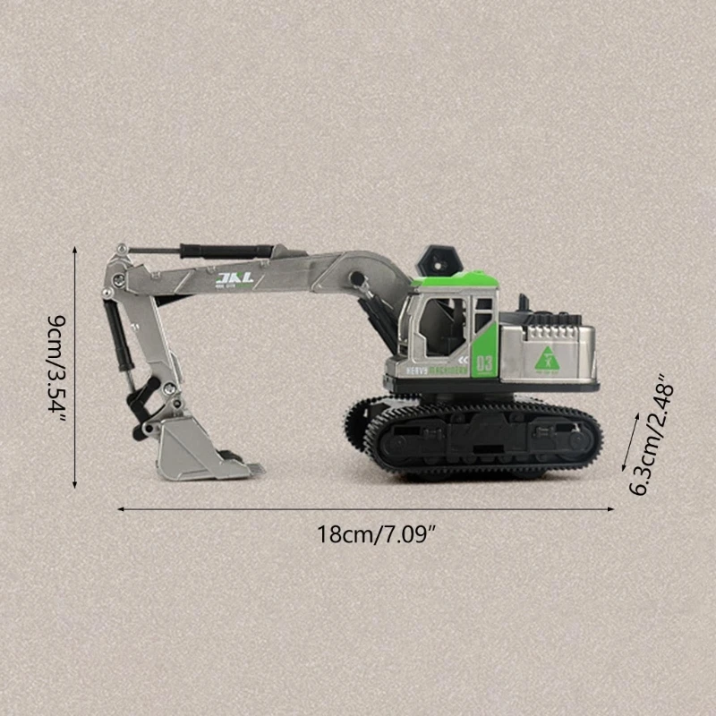 Vehículo de juguete para niños, modelo de coche realista, excavadora, coche de inercia, juguete para niños