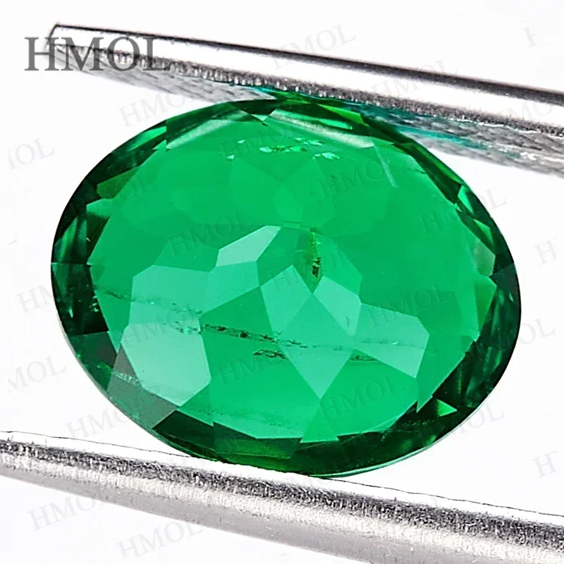 Lab Grown Columbian Emerald New Oval Shape Loose Gemstone VVS1 Charms Selectable AGL Certificate For DIY Jewelry Making Material