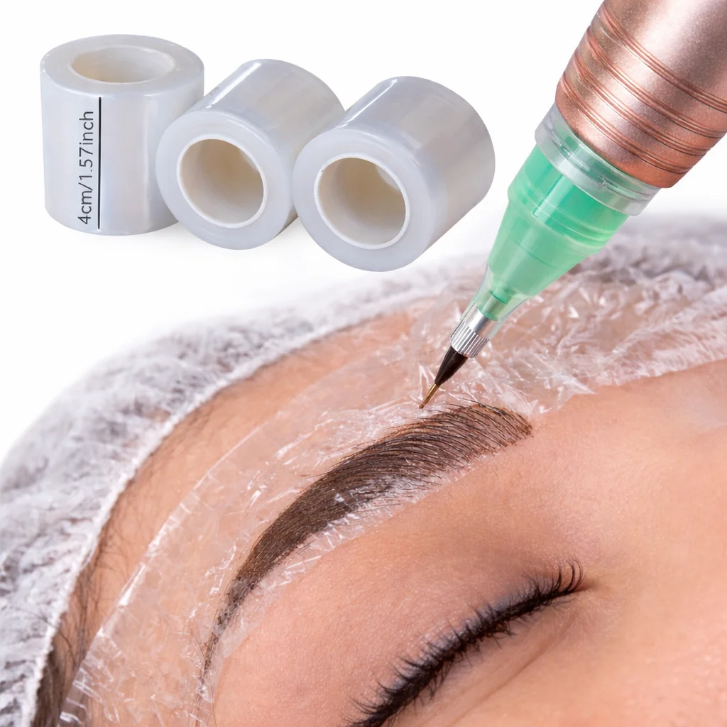 

Пленка для татуажа Audersigt, прозрачная защитная пленка 4мм*200м для бровей, ресниц, губ, прозрачные инструменты и аксессуары для макияжа