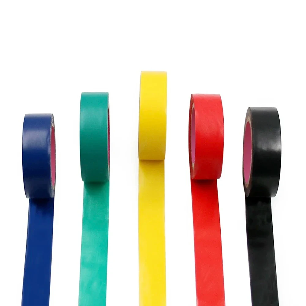 Color Electrical Tape PVC Wear-resistant Flame Retardant Lead-free Insulating Waterproof Eletrician White Black Red Blue Green