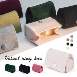 Velvet Jewelry Packaging Box Bag Ring Earrings Organizer Storage Pouch Button Mini Portable Exquisite Jewelry Bag for Travel