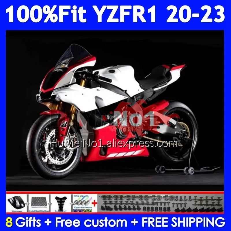 Injection For YAMAHA YZF R1 R 1 1000 YZF-R1 YZFR1 20 21 22 23 White red 24 371No.86 YZF1000 2020 2021 2022 2023 2024 Fairing