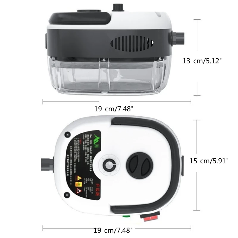 Nettoyeur vapeur 2500W, nettoyeur à vapeur portatif, 6 vitesses, haute pression, température, Machine nettoyage à vapeur avec