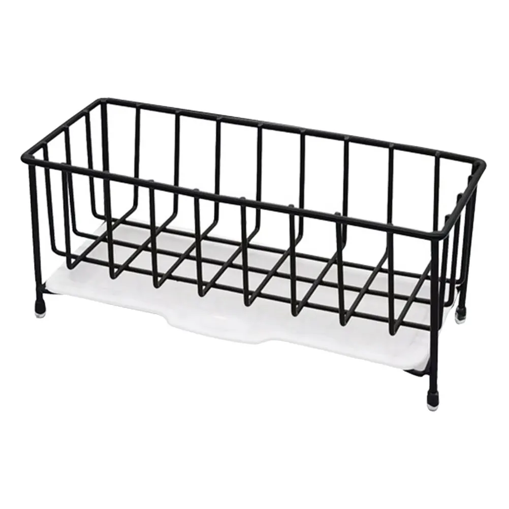 

Countertop Drain Basket Sponge Holder Kitchen Sink 304 Stainless Steel Premium Material Detachable Tray Water Drain