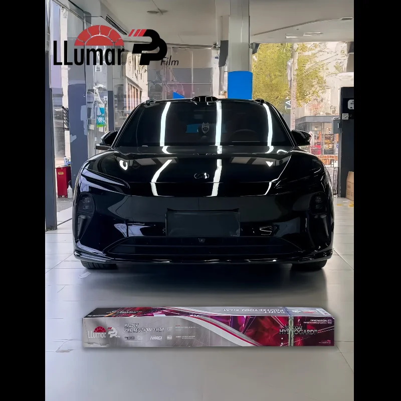 

LLumar Gloss Black Paint Protection Film 15*1.52M TPU PPF Self Restoring Hydrophobic Carbon Fiber Look Stealth Vehicle Wrap