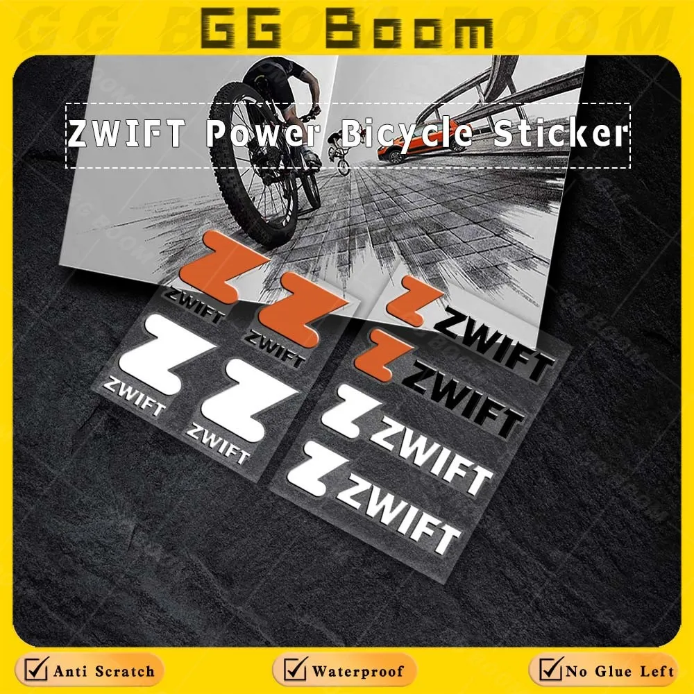 Bicycle UV Transparent Zwift Decal Modify Frame Head Tube Fork Top Tube Helmet Sticker Accessories For MTB Bike Road Bike BMX