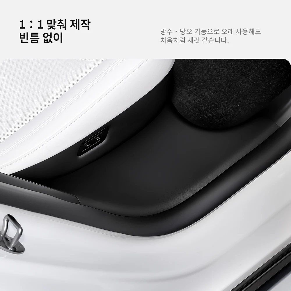 YZ 테슬라 모델 Y 주니퍼 2021-2025 자동차 앞좌석 트랙 보호 커버 리어 도어 실... - 3